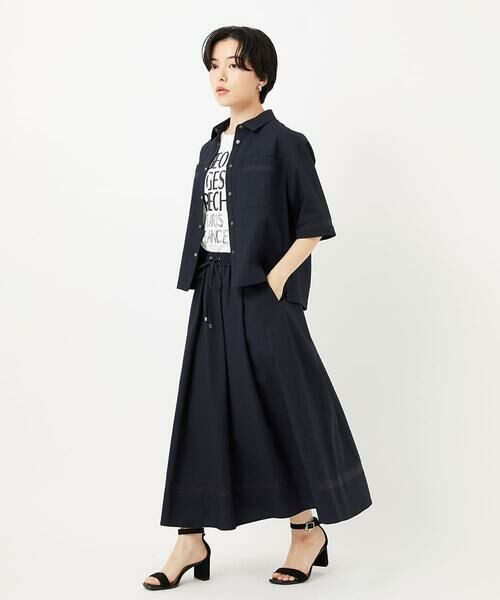 Maison de CINQ / メゾン ドゥ サンク ロング・マキシ丈スカート | [接触冷感/吸汗速乾]サッカータックフレアースカート | 詳細13