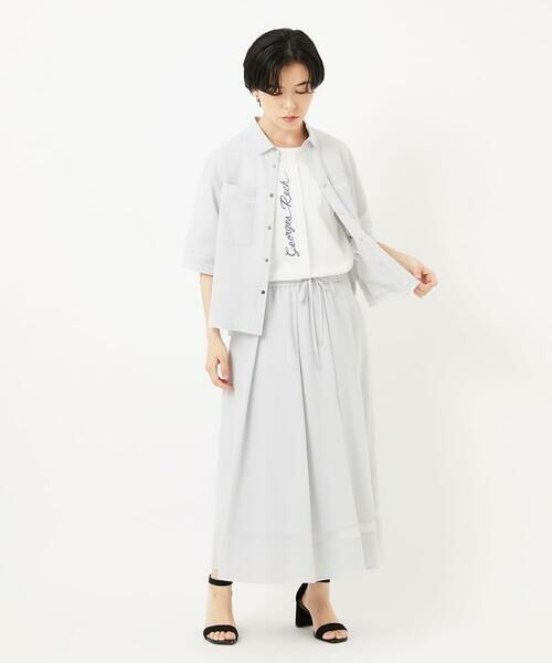 Maison de CINQ / メゾン ドゥ サンク ロング・マキシ丈スカート | [接触冷感/吸汗速乾]サッカータックフレアースカート | 詳細14