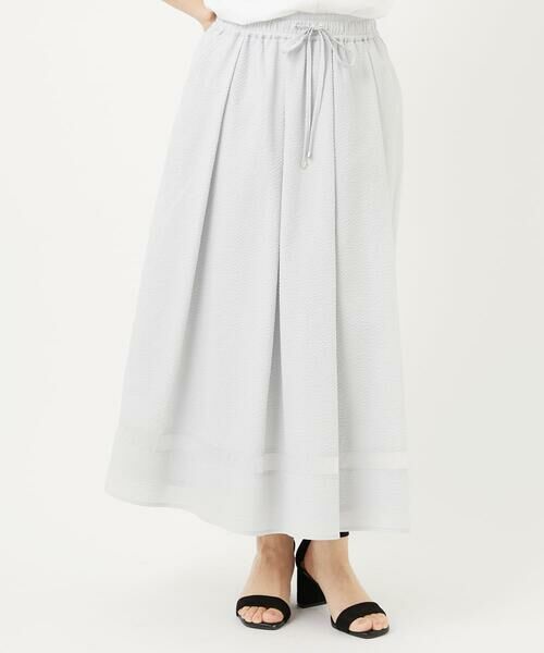 Maison de CINQ / メゾン ドゥ サンク ロング・マキシ丈スカート | [接触冷感/吸汗速乾]サッカータックフレアースカート | 詳細2