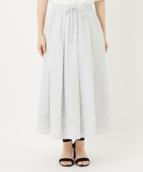 Maison de CINQ / メゾン ドゥ サンク ロング・マキシ丈スカート | [接触冷感/吸汗速乾]サッカータックフレアースカート | 詳細3