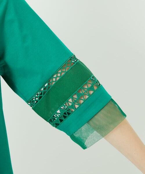 Maison de CINQ / メゾン ドゥ サンク カットソー | チュールエンブロイダリー6分袖カットソー | 詳細10