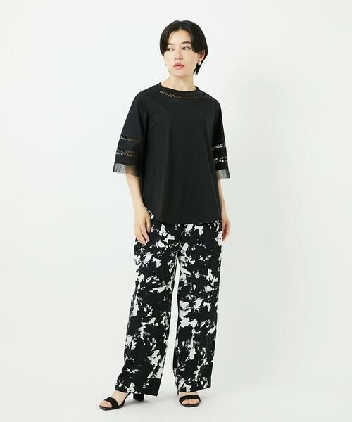 Maison de CINQ / メゾン ドゥ サンク カットソー | チュールエンブロイダリー6分袖カットソー | 詳細15