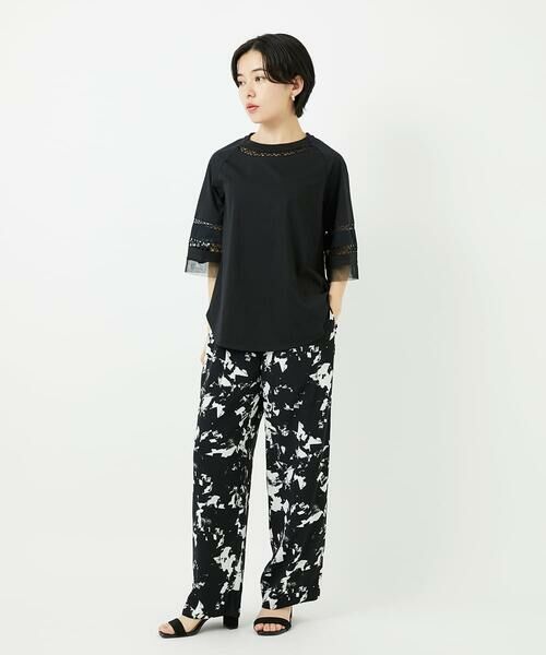 Maison de CINQ / メゾン ドゥ サンク カットソー | チュールエンブロイダリー6分袖カットソー | 詳細16