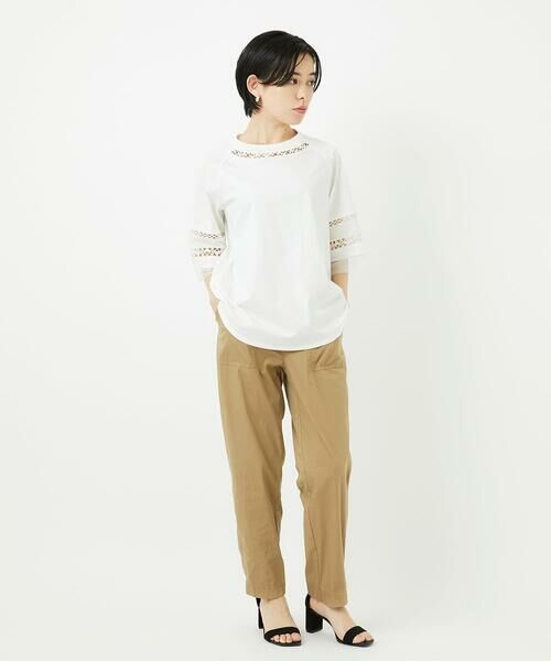 Maison de CINQ / メゾン ドゥ サンク カットソー | チュールエンブロイダリー6分袖カットソー | 詳細17