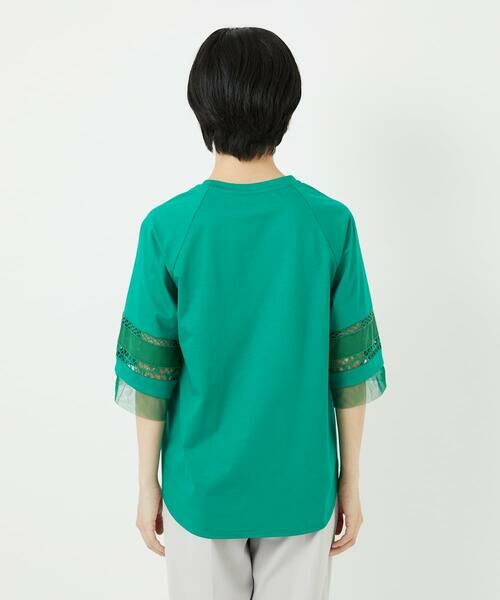 Maison de CINQ / メゾン ドゥ サンク カットソー | チュールエンブロイダリー6分袖カットソー | 詳細8