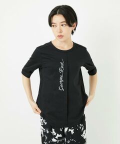 Maison de CINQ / メゾン ドゥ サンク カットソー | シルケット天竺ラウンドヘムロゴカットソー