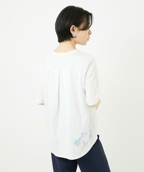 Maison de CINQ / メゾン ドゥ サンク カットソー | シルケット天竺ラウンドヘムロゴカットソー | 詳細3