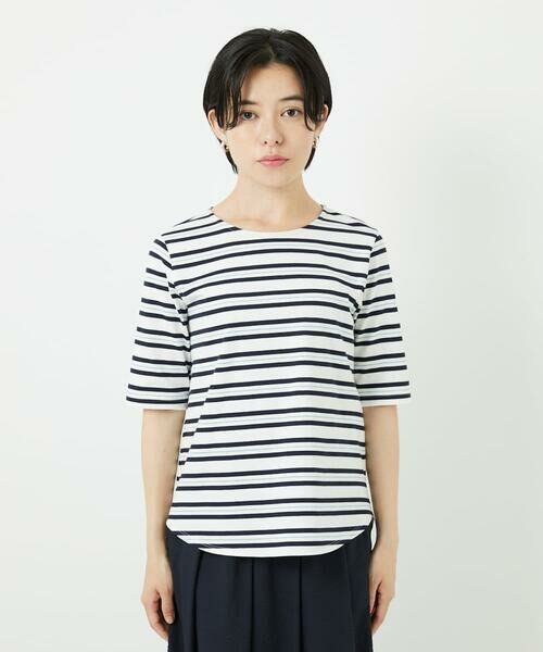 Maison de CINQ / メゾン ドゥ サンク カットソー | [日本製]マルチボーダーラメカットソー | 詳細3