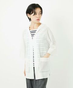 Maison de CINQ / メゾン ドゥ サンク カーディガン・ボレロ | シアーフードカーディガン