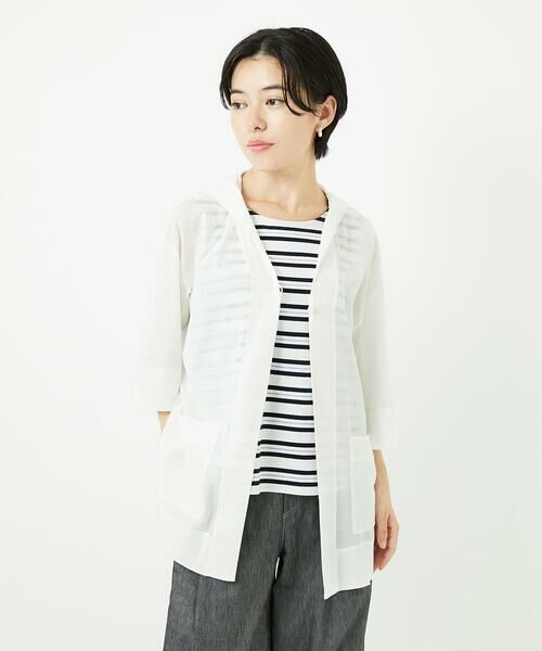 Maison de CINQ / メゾン ドゥ サンク カーディガン・ボレロ | シアーフードカーディガン | 詳細2