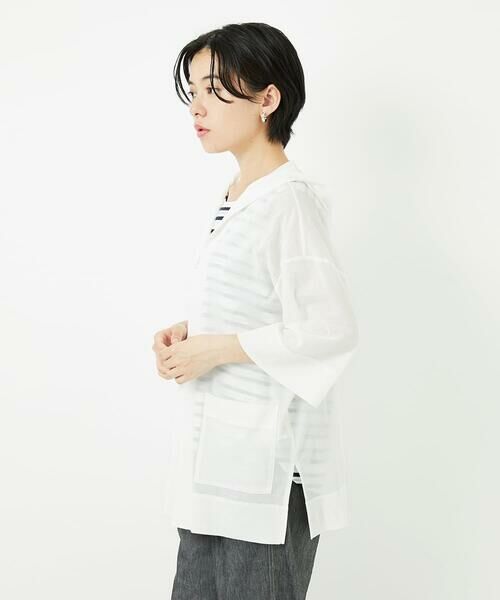 Maison de CINQ / メゾン ドゥ サンク カーディガン・ボレロ | シアーフードカーディガン | 詳細3