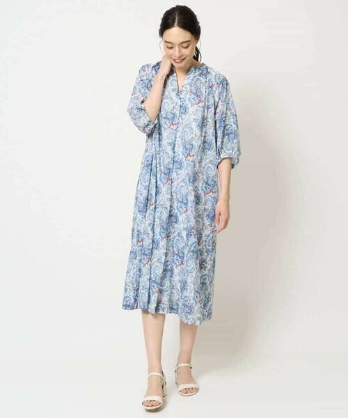 Maison de CINQ / メゾン ドゥ サンク ロング・マキシ丈ワンピース | [通気性･発散性]プチフラワーペイズリープリントワンピース | 詳細11