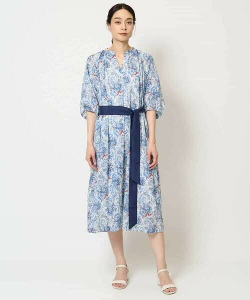 Maison de CINQ / メゾン ドゥ サンク ロング・マキシ丈ワンピース | [通気性･発散性]プチフラワーペイズリープリントワンピース | 詳細13