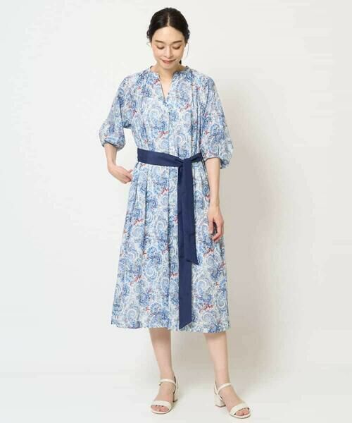 Maison de CINQ / メゾン ドゥ サンク ロング・マキシ丈ワンピース | [通気性･発散性]プチフラワーペイズリープリントワンピース | 詳細14