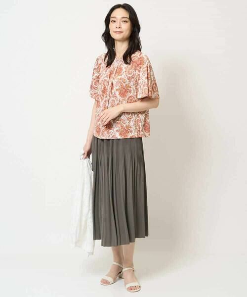 Maison de CINQ / メゾン ドゥ サンク カットソー | [吸水速乾]プチフラワーペイズリープリントカットソー | 詳細11