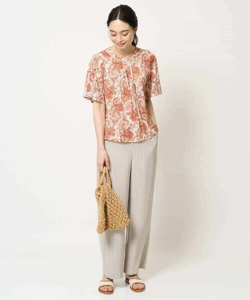 Maison de CINQ / メゾン ドゥ サンク カットソー | [吸水速乾]プチフラワーペイズリープリントカットソー | 詳細14