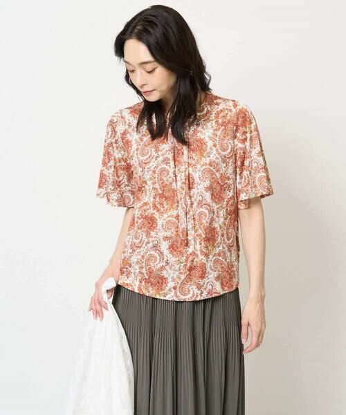 Maison de CINQ / メゾン ドゥ サンク カットソー | [吸水速乾]プチフラワーペイズリープリントカットソー | 詳細2