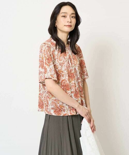 Maison de CINQ / メゾン ドゥ サンク カットソー | [吸水速乾]プチフラワーペイズリープリントカットソー | 詳細3