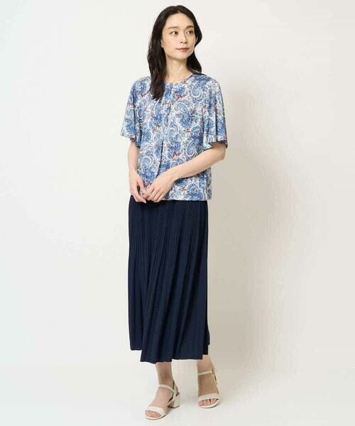 Maison de CINQ / メゾン ドゥ サンク カットソー | [吸水速乾]プチフラワーペイズリープリントカットソー | 詳細5