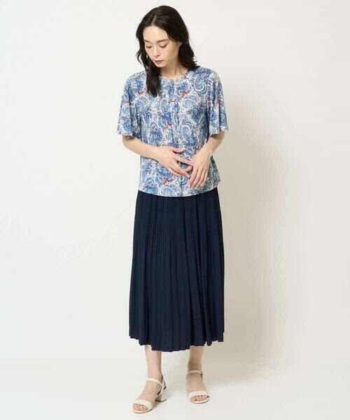 Maison de CINQ / メゾン ドゥ サンク カットソー | [吸水速乾]プチフラワーペイズリープリントカットソー | 詳細6