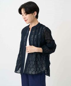 Maison de CINQ / メゾン ドゥ サンク シャツ・ブラウス | 【小さいサイズ】ドットシアータックロングシャツ