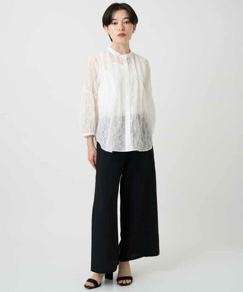 Maison de CINQ / メゾン ドゥ サンク シャツ・ブラウス | 【小さいサイズ】ドットシアータックロングシャツ | 詳細15