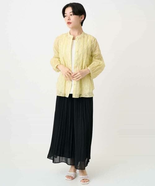 Maison de CINQ / メゾン ドゥ サンク シャツ・ブラウス | 【小さいサイズ】ドットシアータックロングシャツ | 詳細16