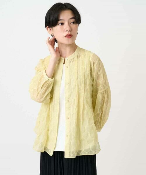 Maison de CINQ / メゾン ドゥ サンク シャツ・ブラウス | 【小さいサイズ】ドットシアータックロングシャツ | 詳細2