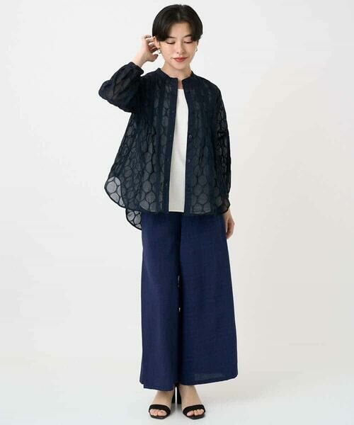 Maison de CINQ / メゾン ドゥ サンク シャツ・ブラウス | 【小さいサイズ】ドットシアータックロングシャツ | 詳細20