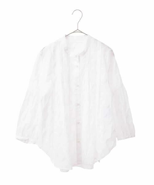 Maison de CINQ / メゾン ドゥ サンク シャツ・ブラウス | 【小さいサイズ】ドットシアータックロングシャツ | 詳細21