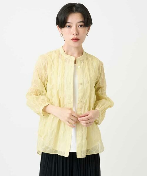 Maison de CINQ / メゾン ドゥ サンク シャツ・ブラウス | 【小さいサイズ】ドットシアータックロングシャツ | 詳細3