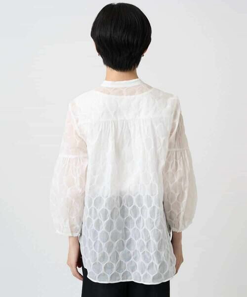 Maison de CINQ / メゾン ドゥ サンク シャツ・ブラウス | 【小さいサイズ】ドットシアータックロングシャツ | 詳細7