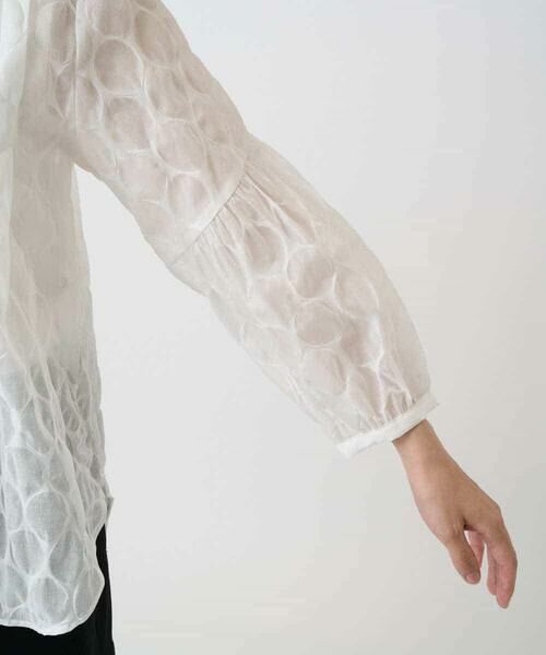 Maison de CINQ / メゾン ドゥ サンク シャツ・ブラウス | 【小さいサイズ】ドットシアータックロングシャツ | 詳細9