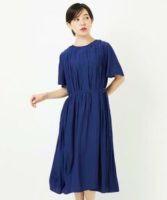 Maison de CINQ / メゾン ドゥ サンク ロング・マキシ丈ワンピース | 【小さいサイズ】タックデザインワンピース