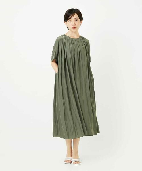 Maison de CINQ / メゾン ドゥ サンク ロング・マキシ丈ワンピース | 【小さいサイズ】タックデザインワンピース | 詳細18