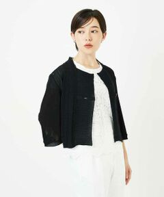 Maison de CINQ / メゾン ドゥ サンク カーディガン・ボレロ | 【小さいサイズ】チュールフリルニットカーディガン