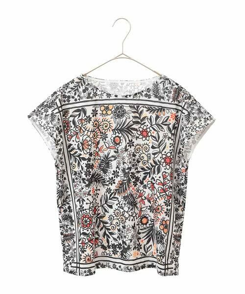 Maison de CINQ / メゾン ドゥ サンク カットソー | 【小さいサイズ】フラワープリントフレンチスリーブカットソー | 詳細15