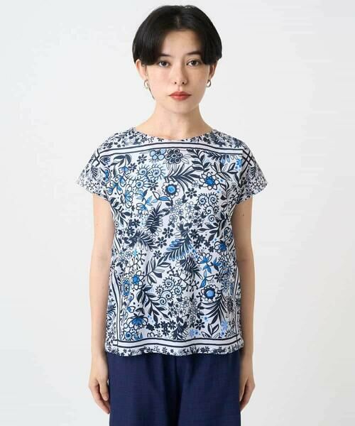 Maison de CINQ / メゾン ドゥ サンク カットソー | 【小さいサイズ】フラワープリントフレンチスリーブカットソー | 詳細3