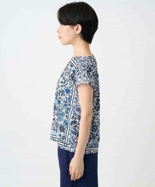 Maison de CINQ / メゾン ドゥ サンク カットソー | 【小さいサイズ】フラワープリントフレンチスリーブカットソー | 詳細4