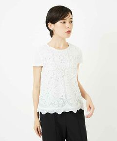 Maison de CINQ / メゾン ドゥ サンク カットソー | 【小さいサイズ】フラワーデコ刺繍ブラウス