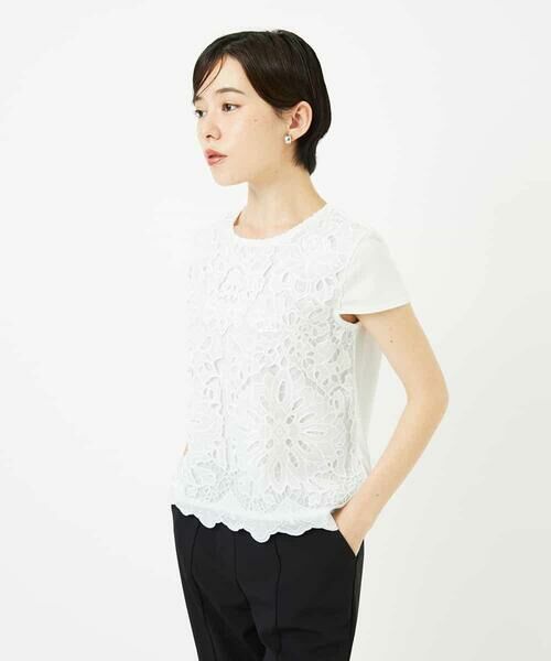 Maison de CINQ / メゾン ドゥ サンク カットソー | 【小さいサイズ】フラワーデコ刺繍ブラウス | 詳細2