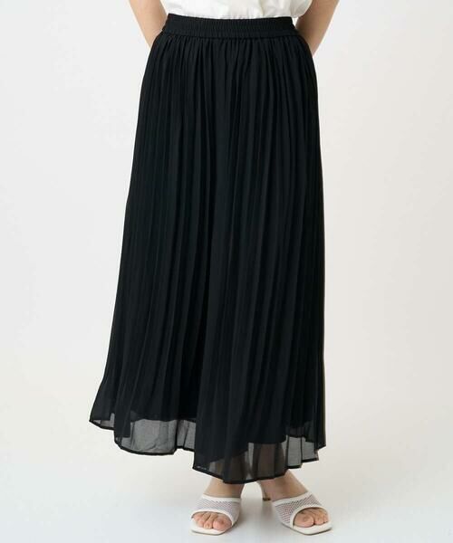 Maison de CINQ / メゾン ドゥ サンク その他パンツ | 【小さいサイズ】ジョーゼットプリーツワイドパンツ | 詳細1