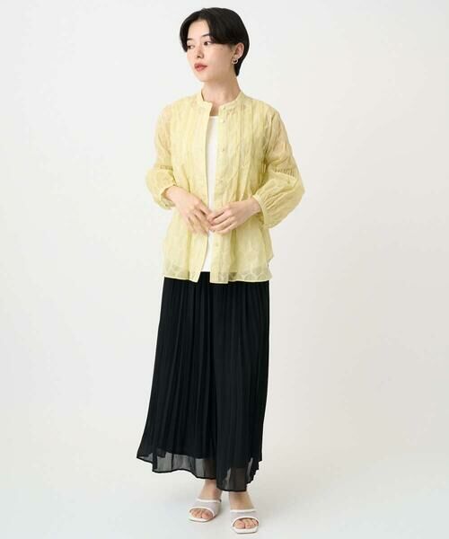 Maison de CINQ / メゾン ドゥ サンク その他パンツ | 【小さいサイズ】ジョーゼットプリーツワイドパンツ | 詳細8