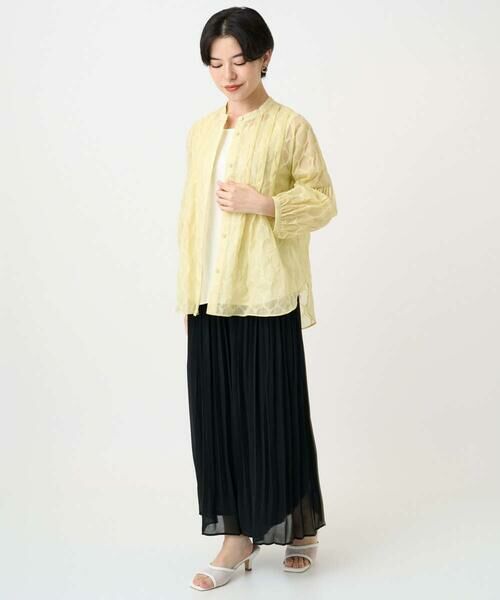 Maison de CINQ / メゾン ドゥ サンク その他パンツ | 【小さいサイズ】ジョーゼットプリーツワイドパンツ | 詳細9