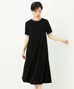 Maison de CINQ / メゾン ドゥ サンク ロング・マキシ丈ワンピース | 【小さいサイズ】ラインアクセントジャージーワンピース