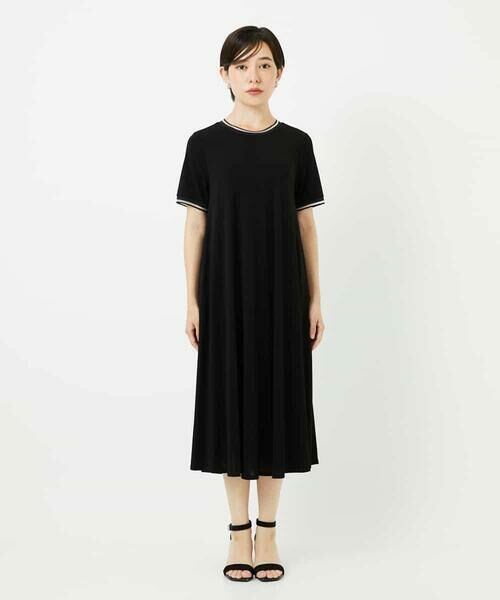Maison de CINQ / メゾン ドゥ サンク ロング・マキシ丈ワンピース | 【小さいサイズ】ラインアクセントジャージーワンピース | 詳細3