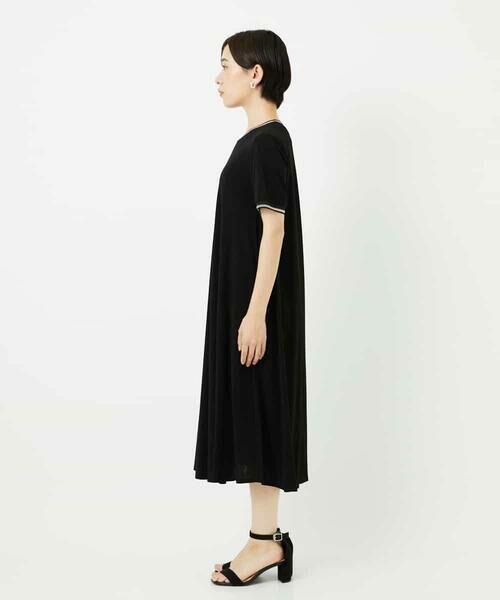 Maison de CINQ / メゾン ドゥ サンク ロング・マキシ丈ワンピース | 【小さいサイズ】ラインアクセントジャージーワンピース | 詳細4