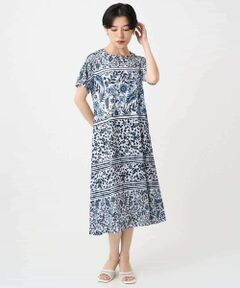 Maison de CINQ / メゾン ドゥ サンク ロング・マキシ丈ワンピース | 【小さいサイズ】フラワープリントAラインワンピース