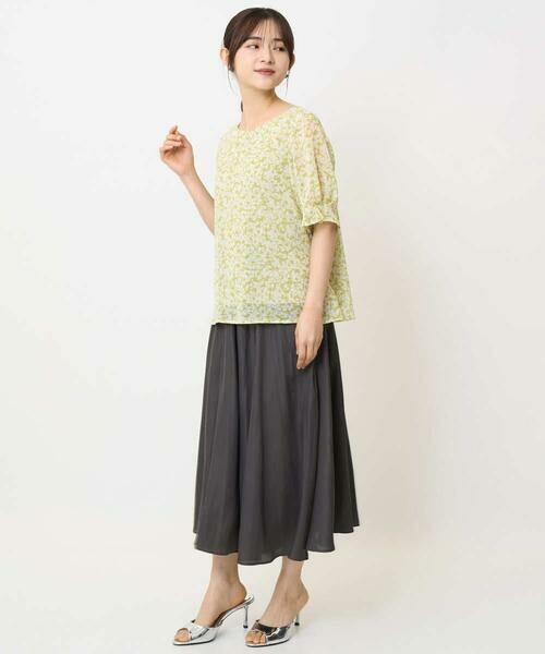 Maison de CINQ / メゾン ドゥ サンク シャツ・ブラウス | 【小さいサイズ】小花柄タックスリーブシフォンブラウス/洗える/セットアップ対応 | 詳細16