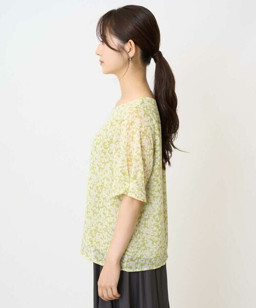 Maison de CINQ / メゾン ドゥ サンク シャツ・ブラウス | 【小さいサイズ】小花柄タックスリーブシフォンブラウス/洗える/セットアップ対応 | 詳細4